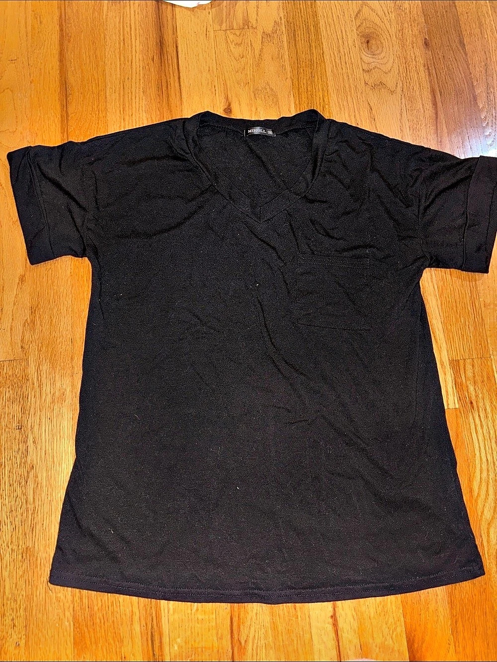 MMHOLL Short Sleeve Pocket Tee in Black
